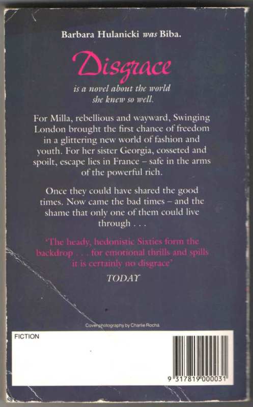 Disgrace book cover--backa