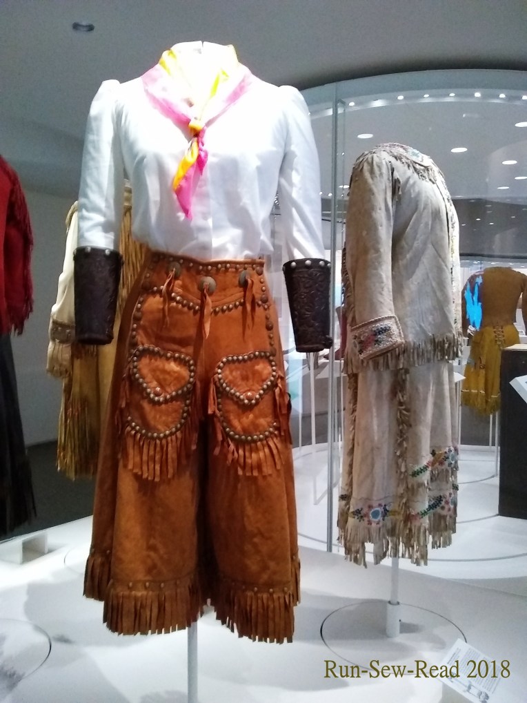 Leather culottes and gauntlets a