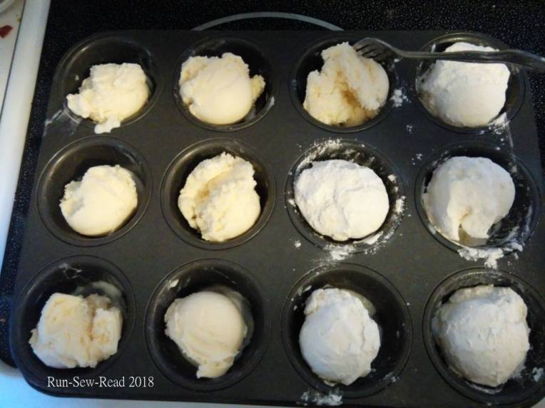 Make individual scoops of ice cream