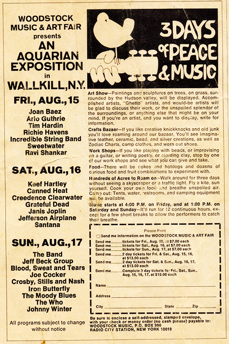 Woodstock ad - first site